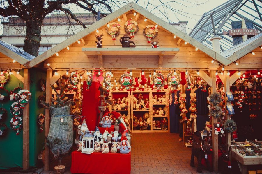 A store with Christmas merchandise