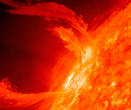 Up close depiction of the sun